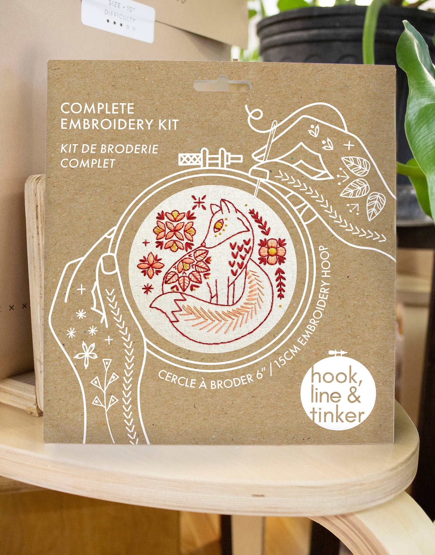 Folk Fox Embroidery Kit
