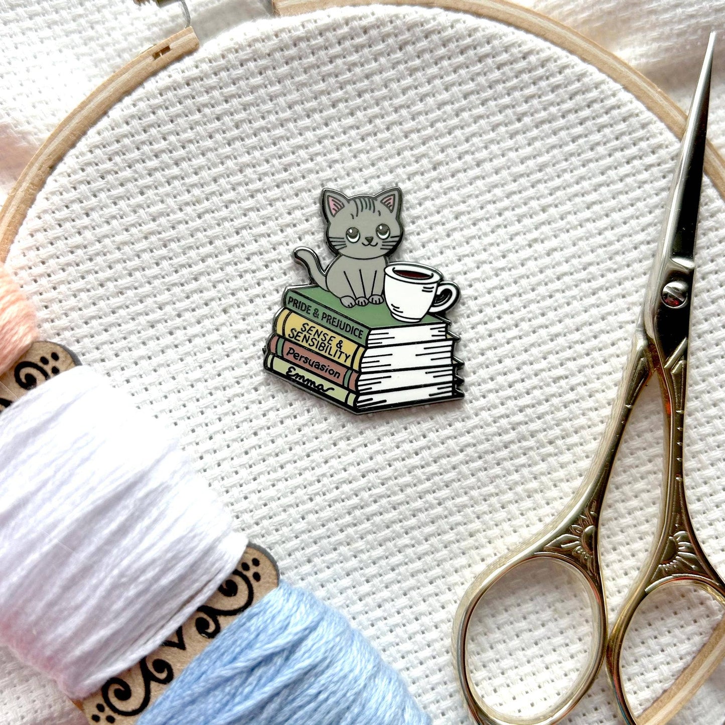 Cats, Coffee and Jane Austen Needle Minder