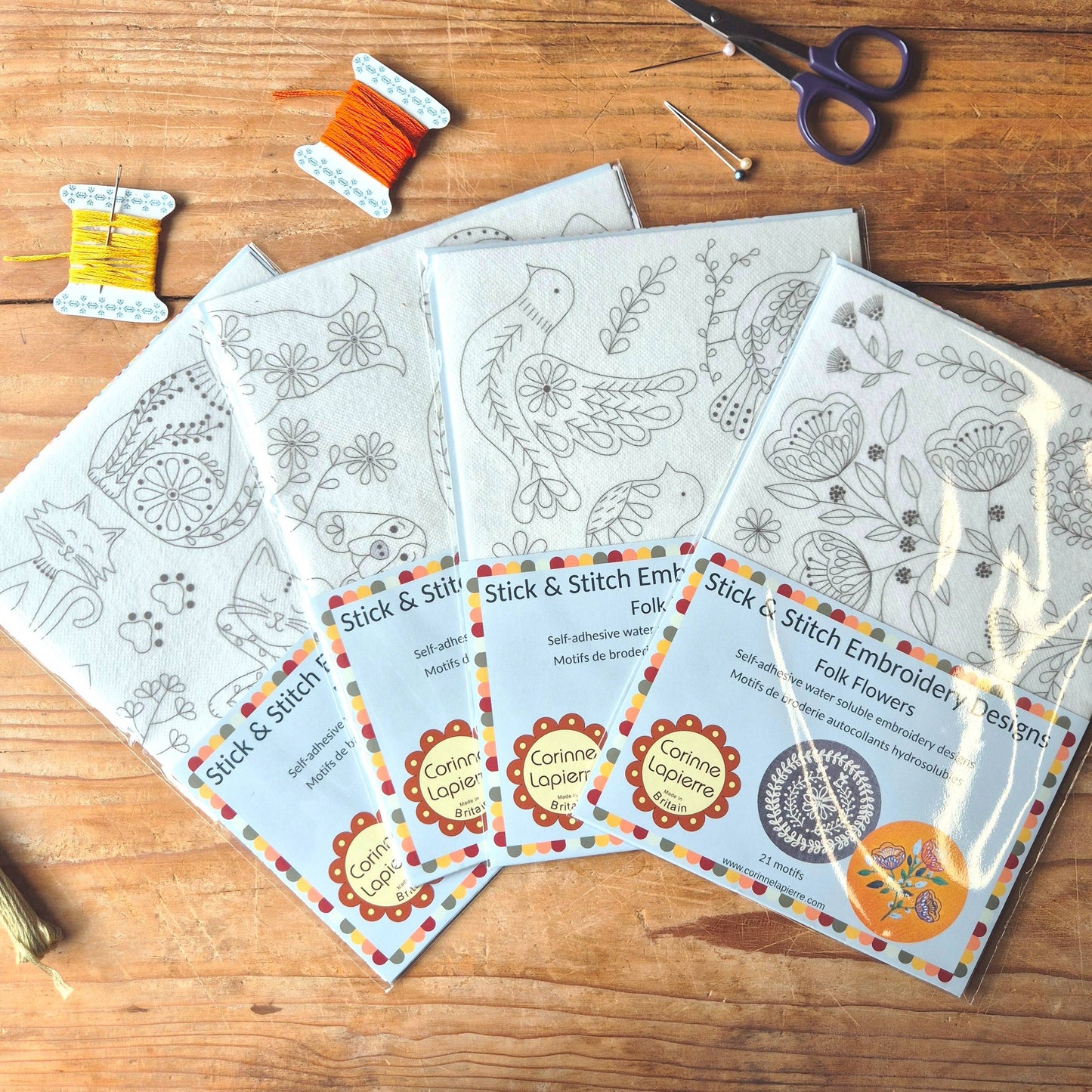 Stick and Stitch Embroidery Folk Dogs