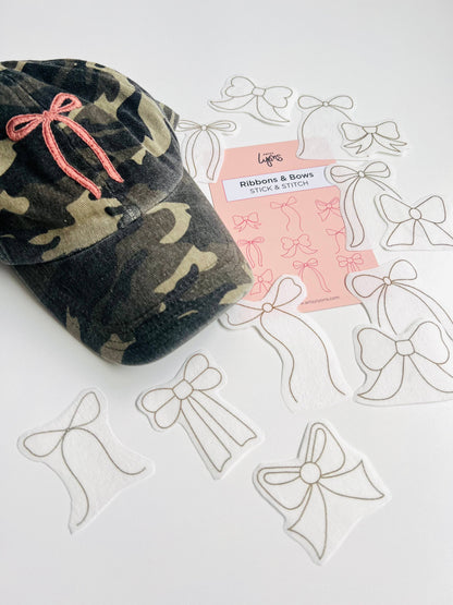 Ribbons & Bows Stick & Stitch Embroidery Pack