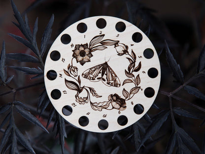 Maple Wood Embroidery Floss Thread Storage Holder