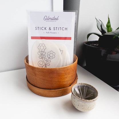 Folk Flowers Stick and Stitch Embroidery Designs