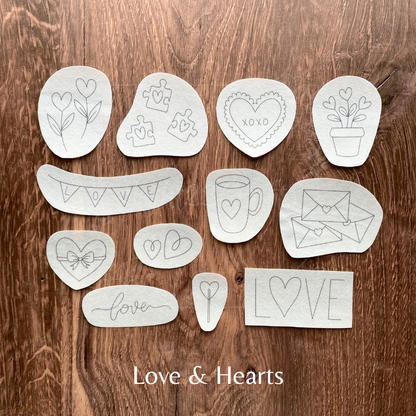 Valentines Love and Hearts Stick and Stick Packs