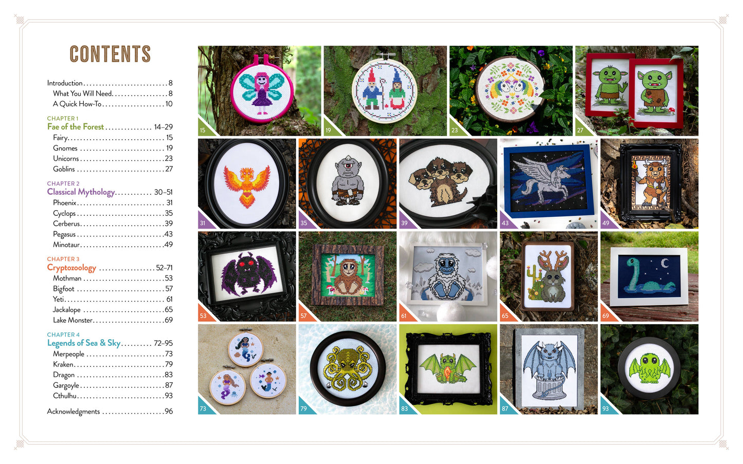 Monsters and Mayhem in Cross-Stitch: Designs and Instruction