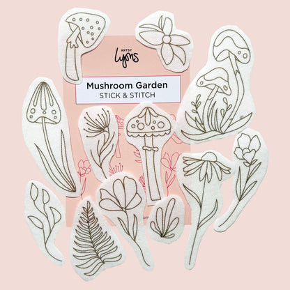 Mushroom Garden Stick & Stitch Embroidery Pack