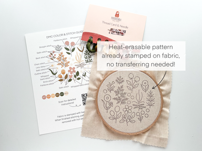 Floral Embroidery Kit