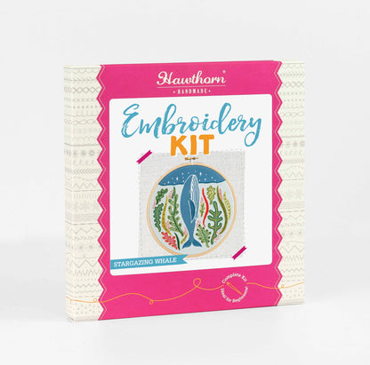 Stargazing Whale Embroidery Kit
