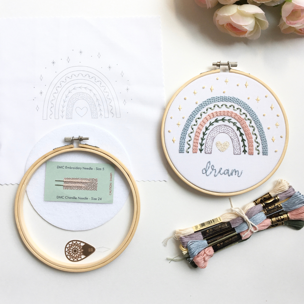 Enchanting Rainbow Sampler Embroidery Kit Level 2