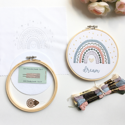 Enchanting Rainbow Sampler Embroidery Kit Level 2