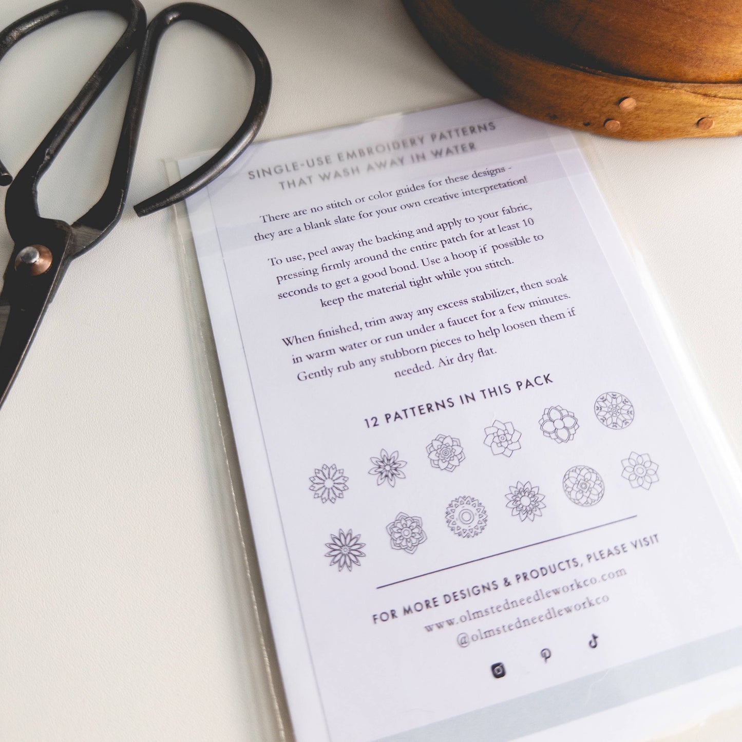 Mandala Stick and Stitch Embroidery Pattern