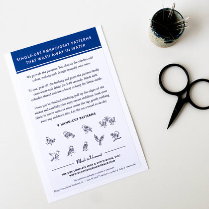 Folk Birds Stick and Stitch Embroidery Patterns