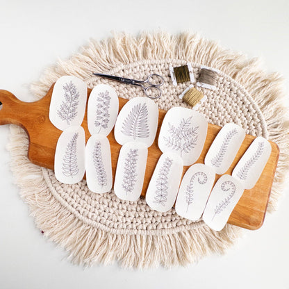 Fern Stick and Stitch Embroidery Pattern