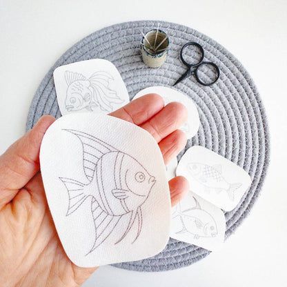 Fish Embroidery Stick and Stitch Pattern