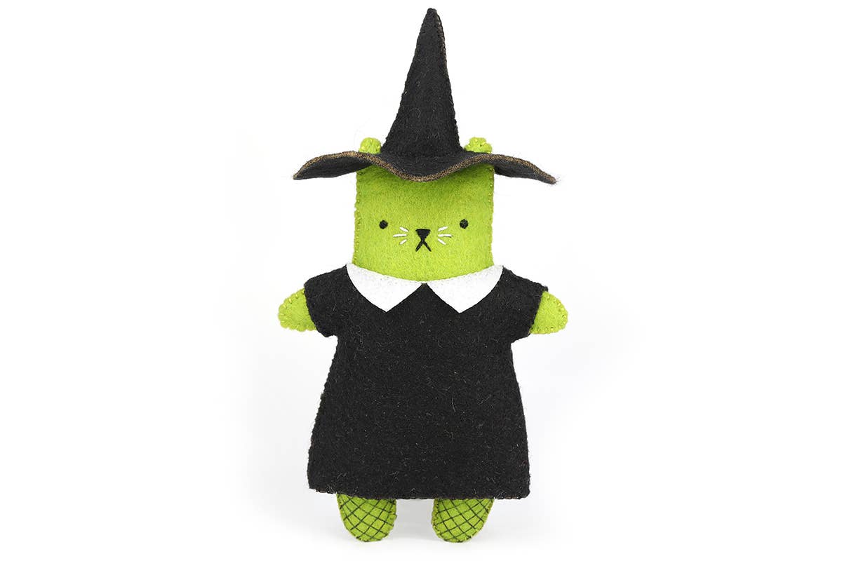 Witch Cat Felt Doll Kit