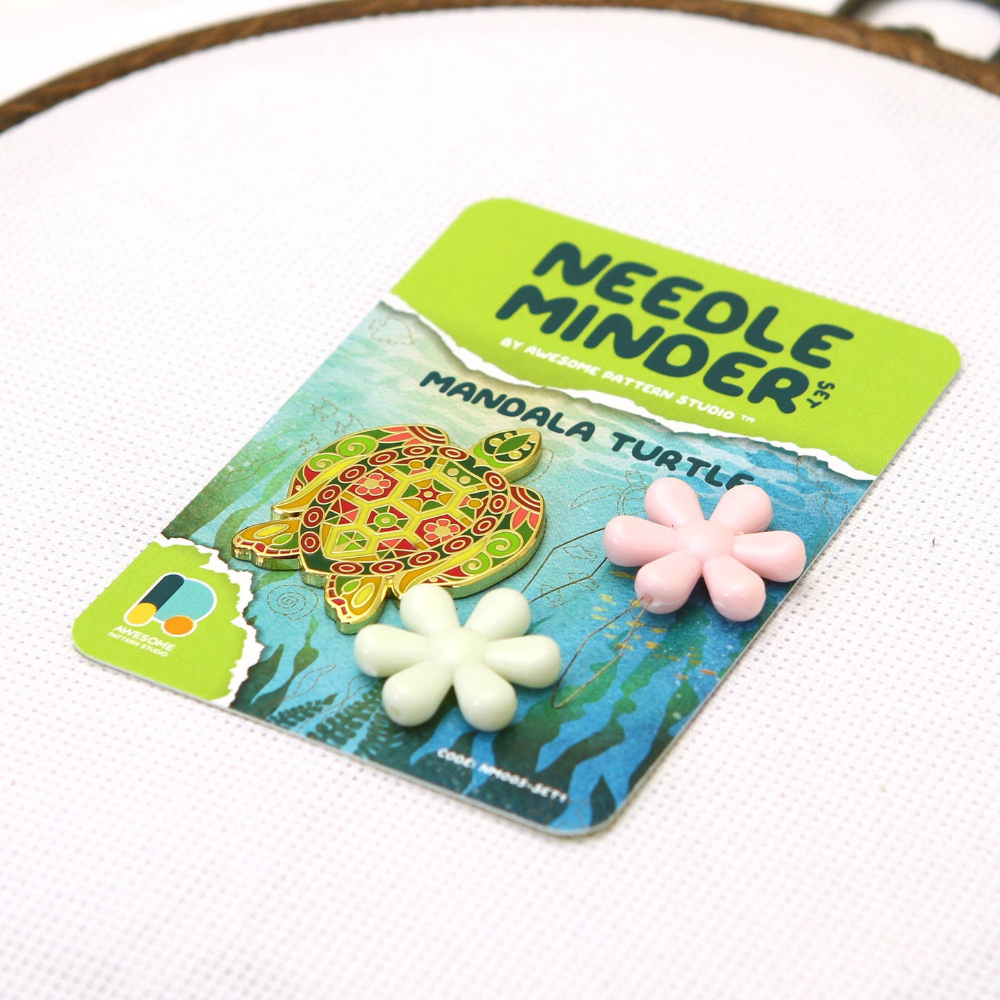 Mandala Turtle - Magnetic Needle Minder Set #1