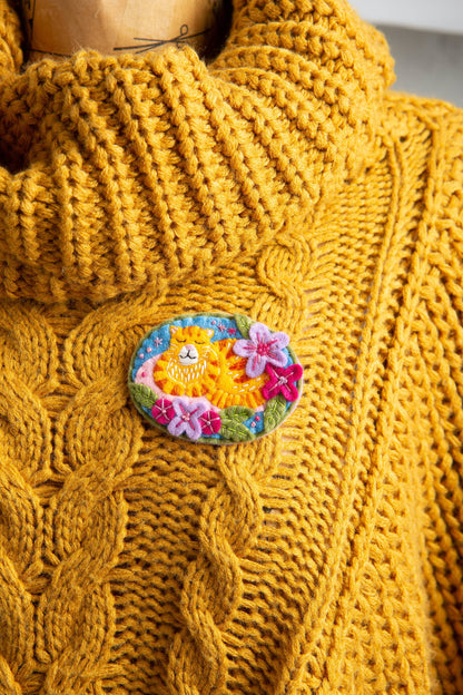 Ginger Cat Felt Craft Brooch Kit