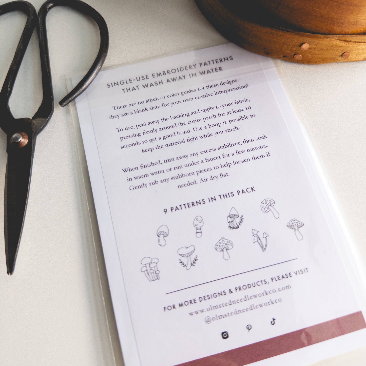 Stick and Stitch Mushroom Embroidery Patterns