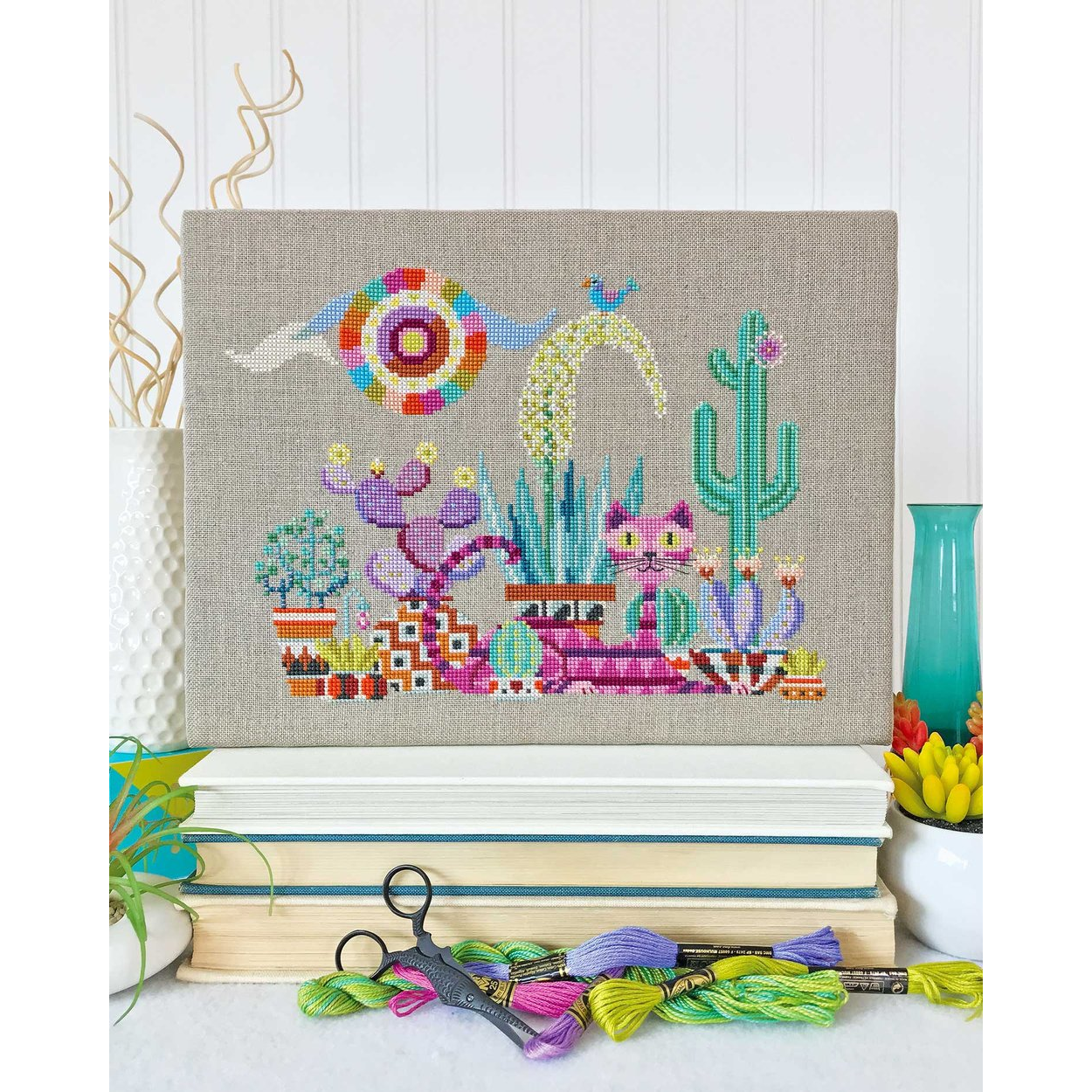 Cactus Cat Pattern