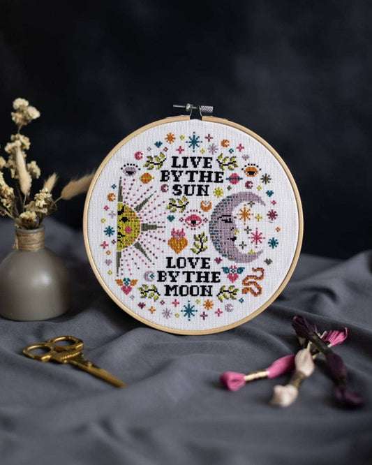 'Love By The Moon' Cross Stitch Kit