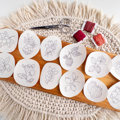 Stick and Stitch Berry Embroidery Pattern