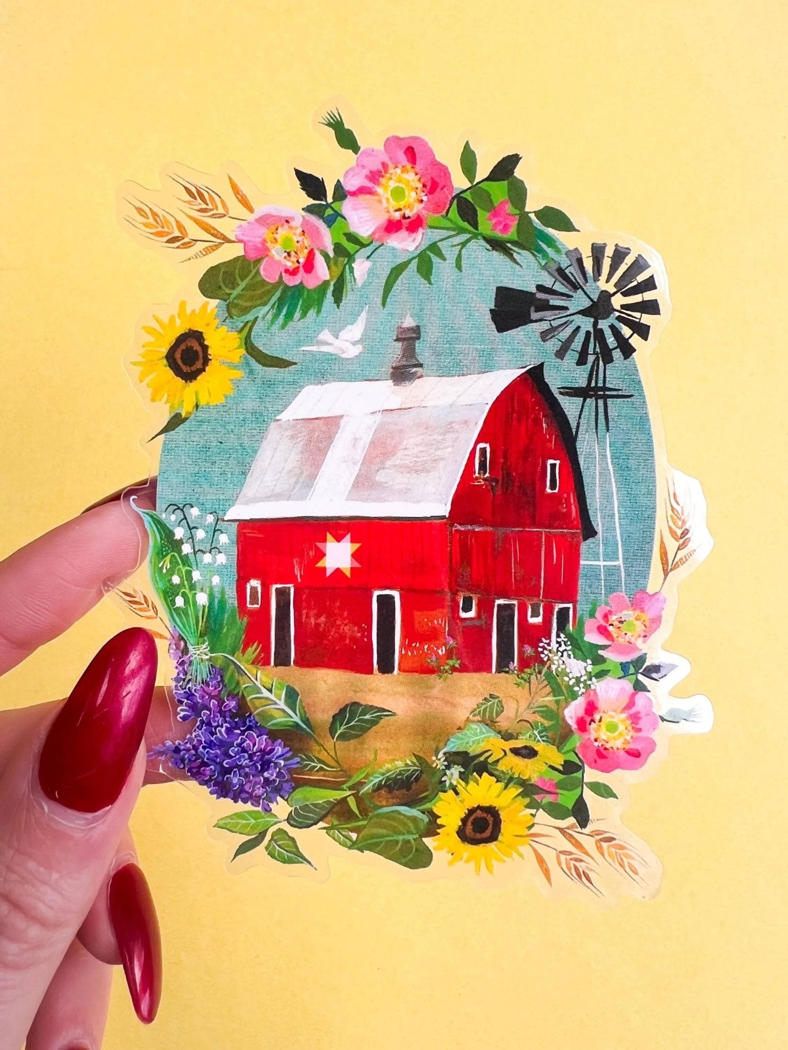 Barn Clear Sticker – Colour and Cotton