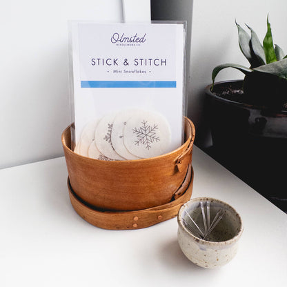 Mini Snowflake Stick and Stitch Embroidery Patterns