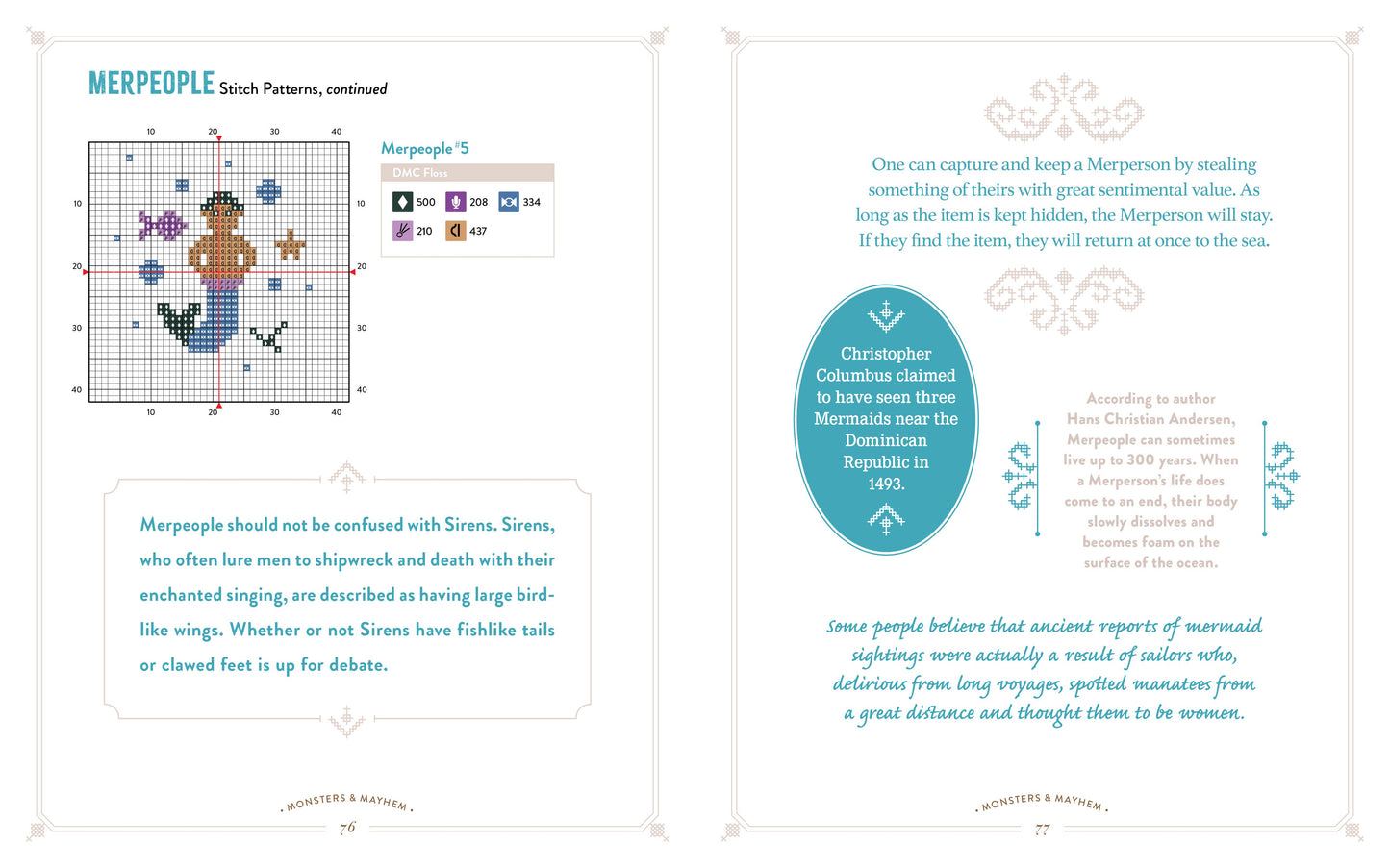Monsters and Mayhem in Cross-Stitch: Designs and Instruction