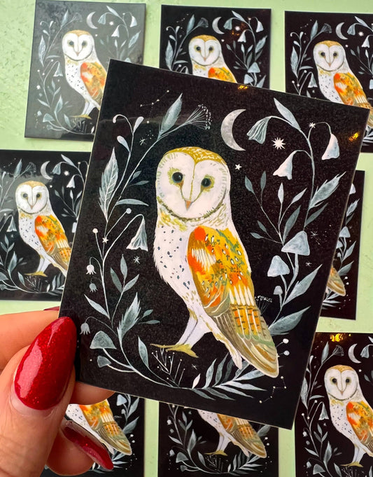 Barn Owl Glossy Sticker