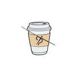 Coffee To Go Enamel Needle Minder