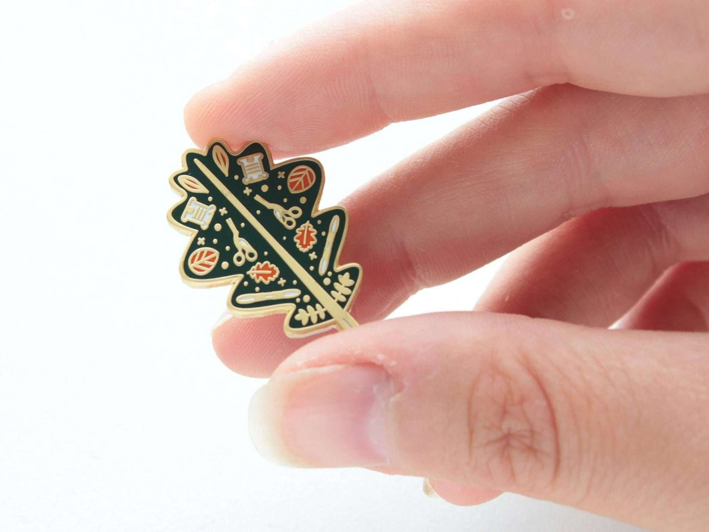 Herfstblad Naald Bewaker Needle Minder
