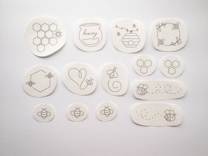 Stick and Stitch Bee Embroidery Pattern