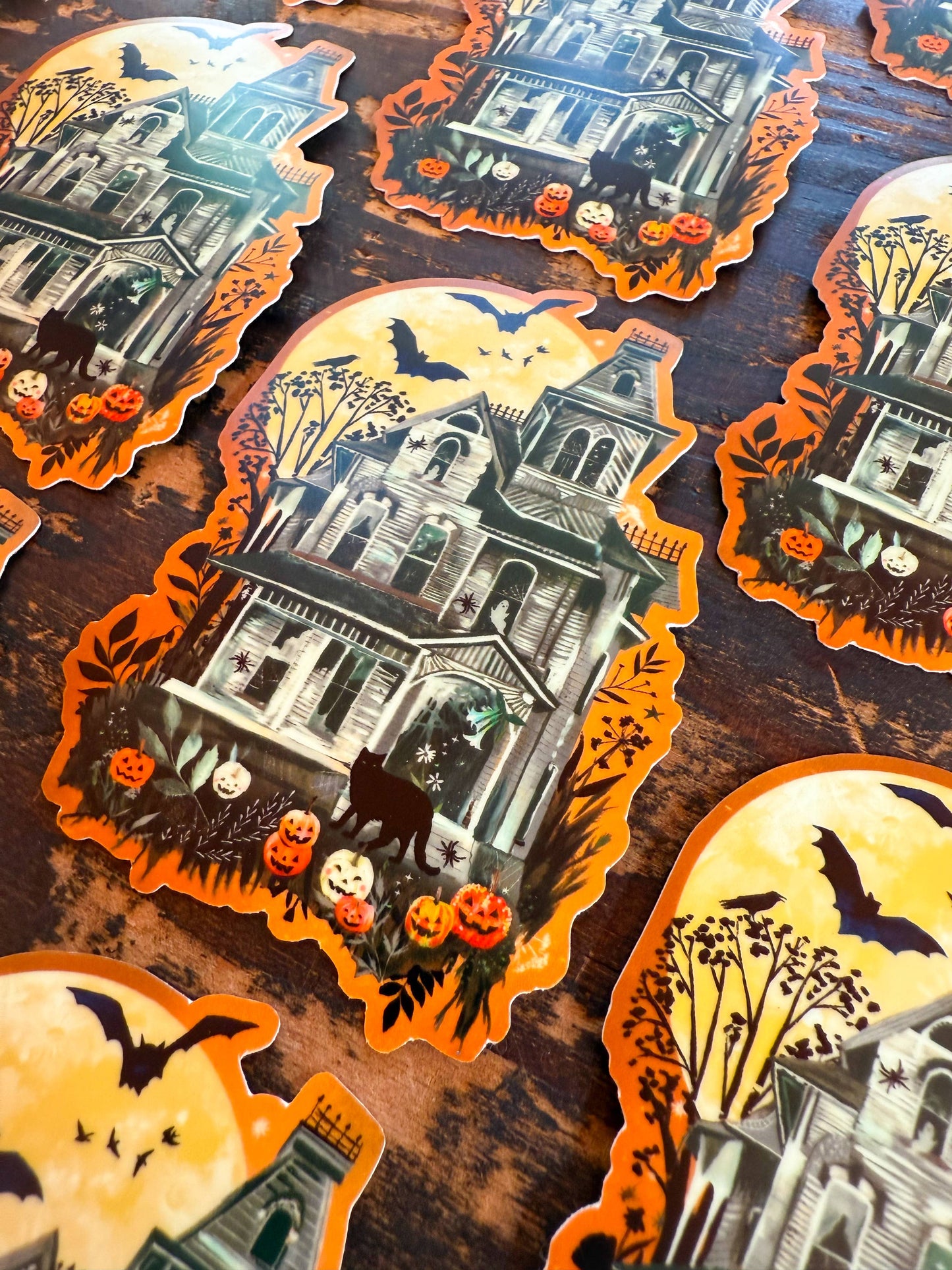 Haunted House Sticker Glow in The Dark
