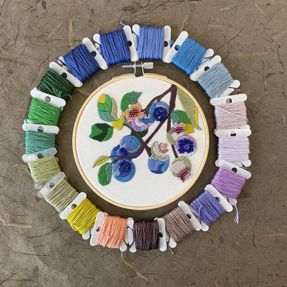 Embroidery and Beadwork Kit Blueberry Blossoms