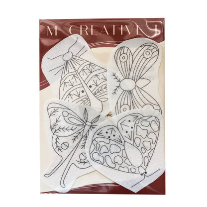 Moths Hand Embroidery Peel Stick & Stitch Pattern