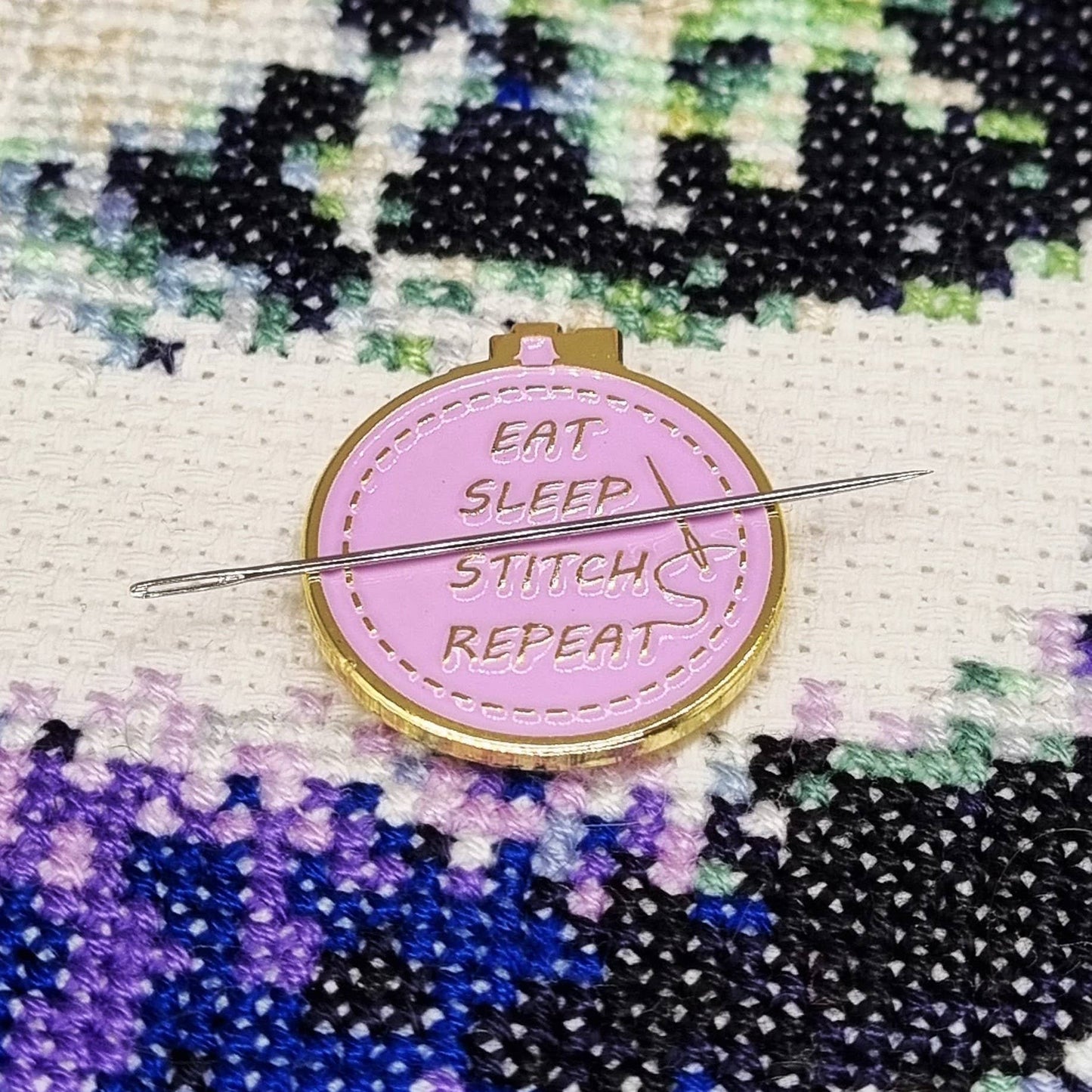Eat Sleep Stitch Repeat Needle Minder