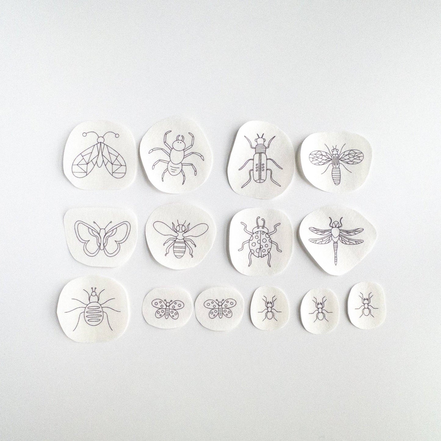 Insect Stick and Stitch Embroidery Pattern