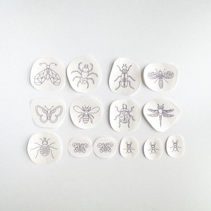 Insect Stick and Stitch Embroidery Pattern