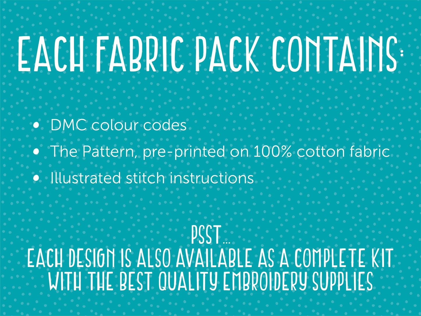 Merry Christmas Embroidery Pattern Fabric Pack