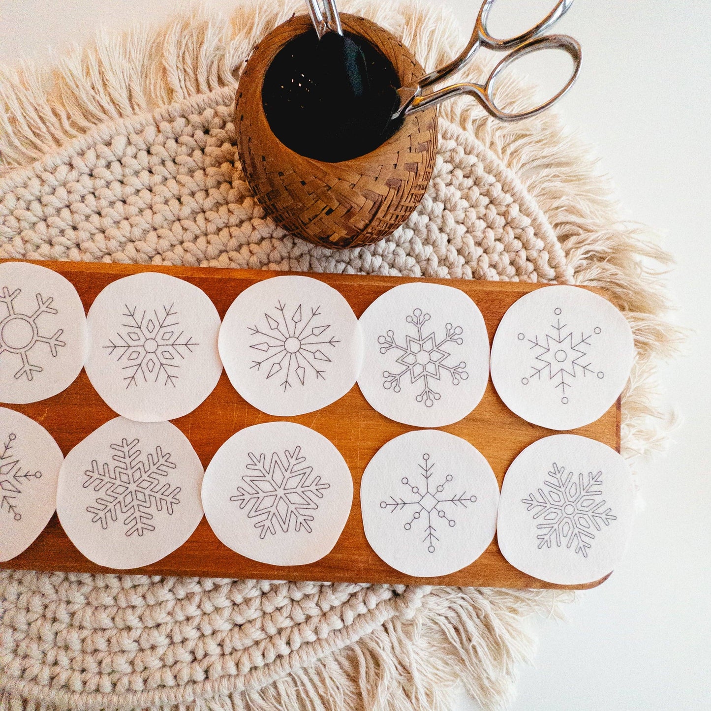 Stick and Stitch Snowflake Embroidery Patterns