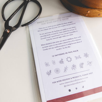 Winter Berry Stick and Stitch Embroidery Pattern