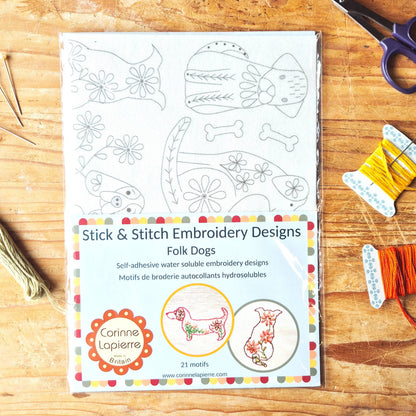 Stick and Stitch Embroidery Folk Dogs