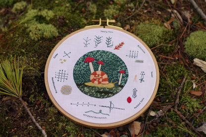 Forest Floor Embroidery Stitch Sampler