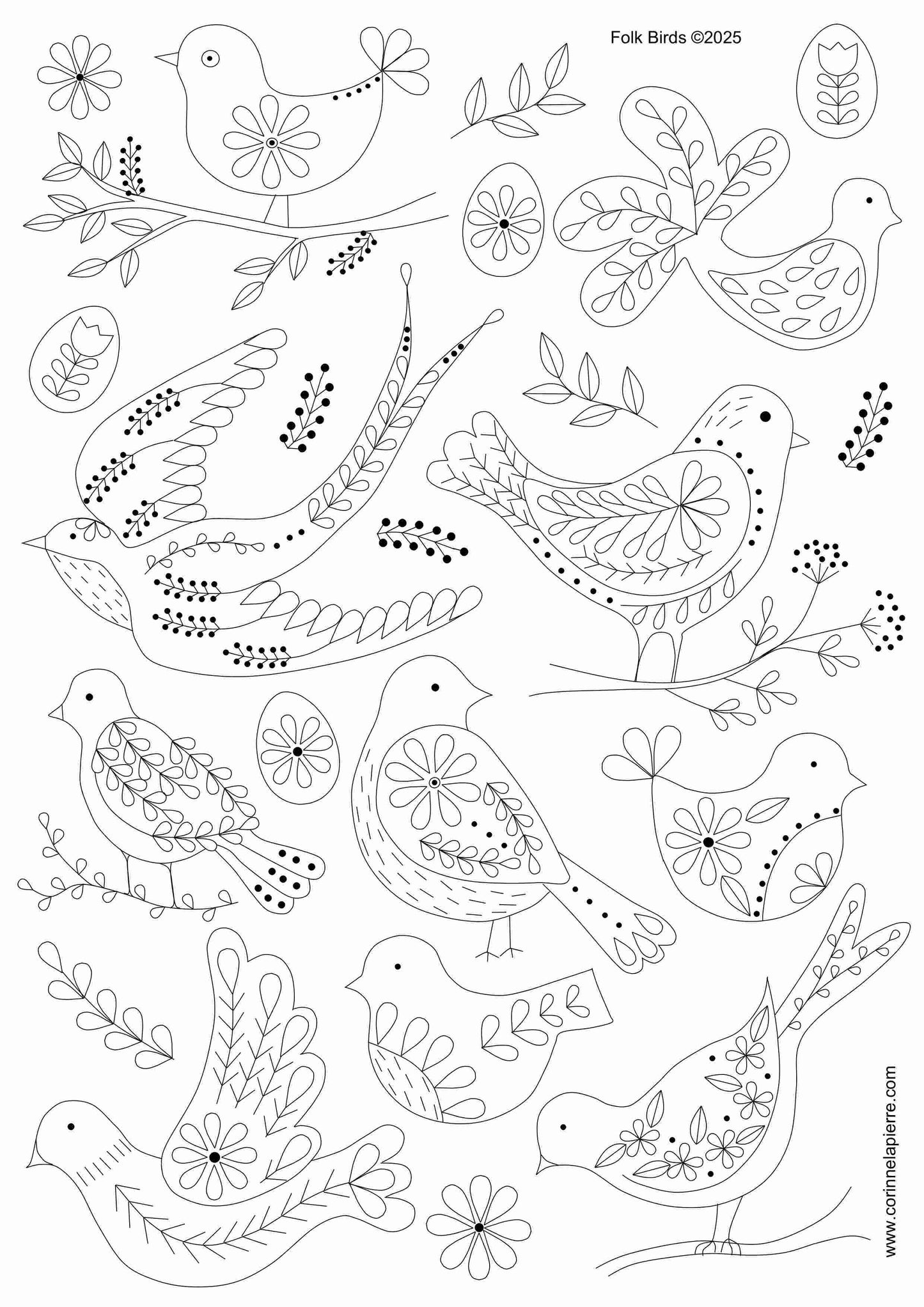 Stick and Stitch Embroidery Folk Cats