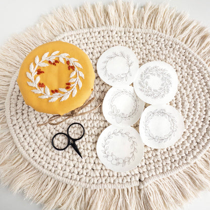 Fruit Wreaths Stick and Stitch Embroidery