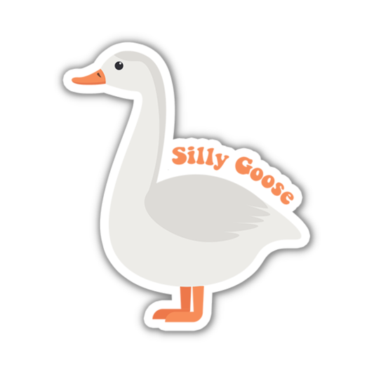 illy Goose White Goose Vinyl Waterproof Sticker