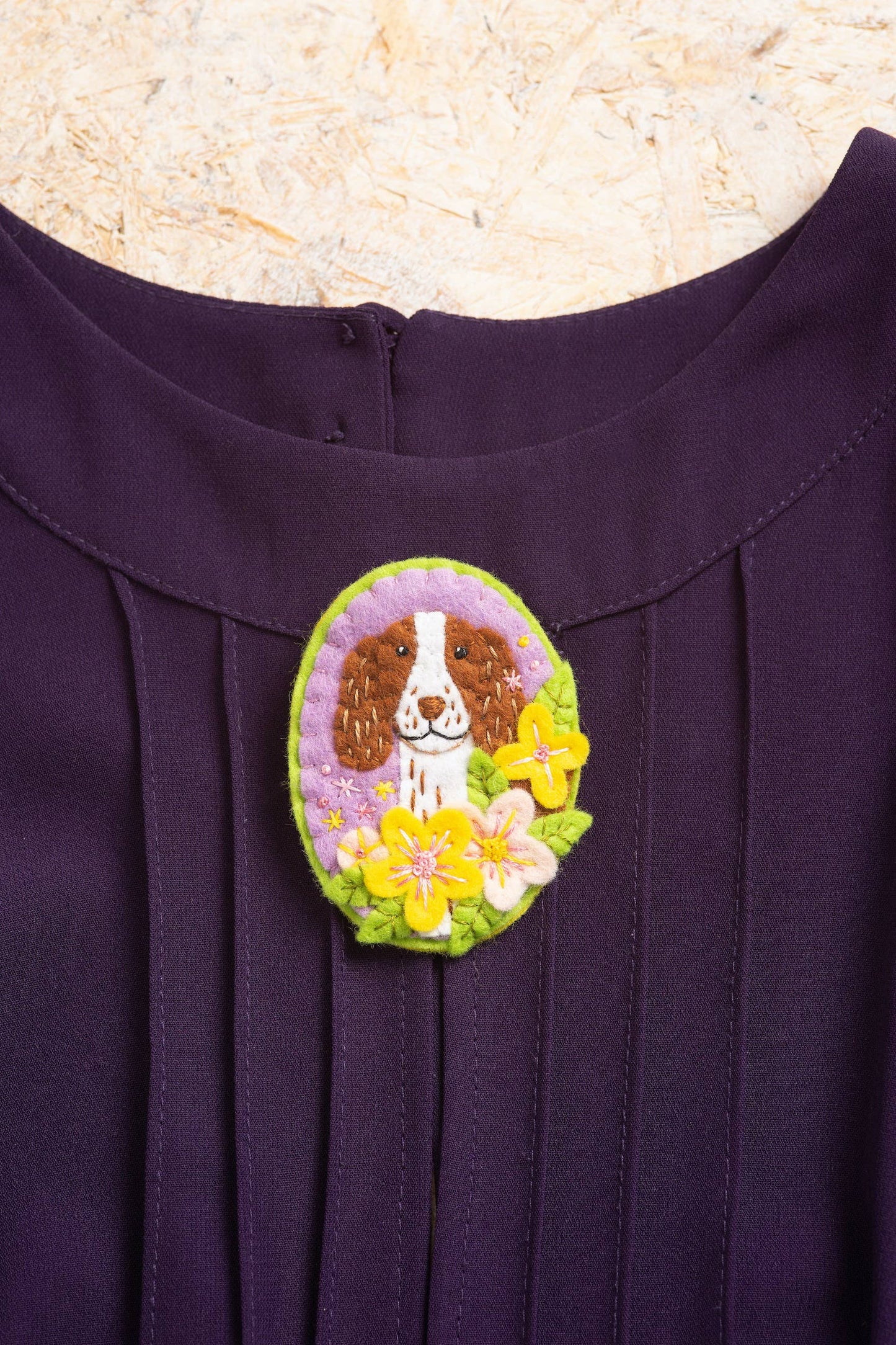 Springer Spaniel Felt Craft Brooch Kit