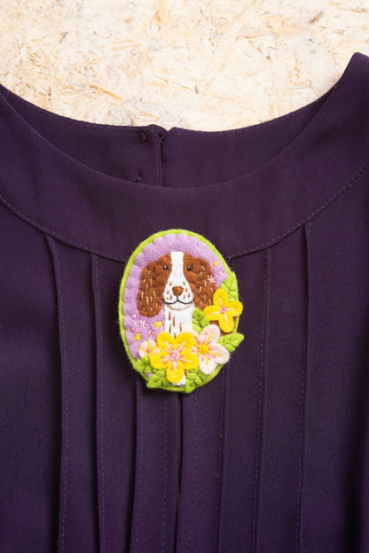 Springer Spaniel Felt Craft Brooch Kit