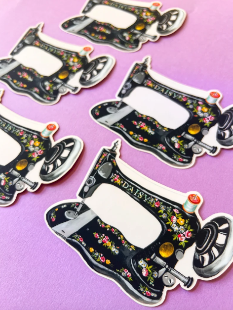 Vintage Sewing Machine Sticker