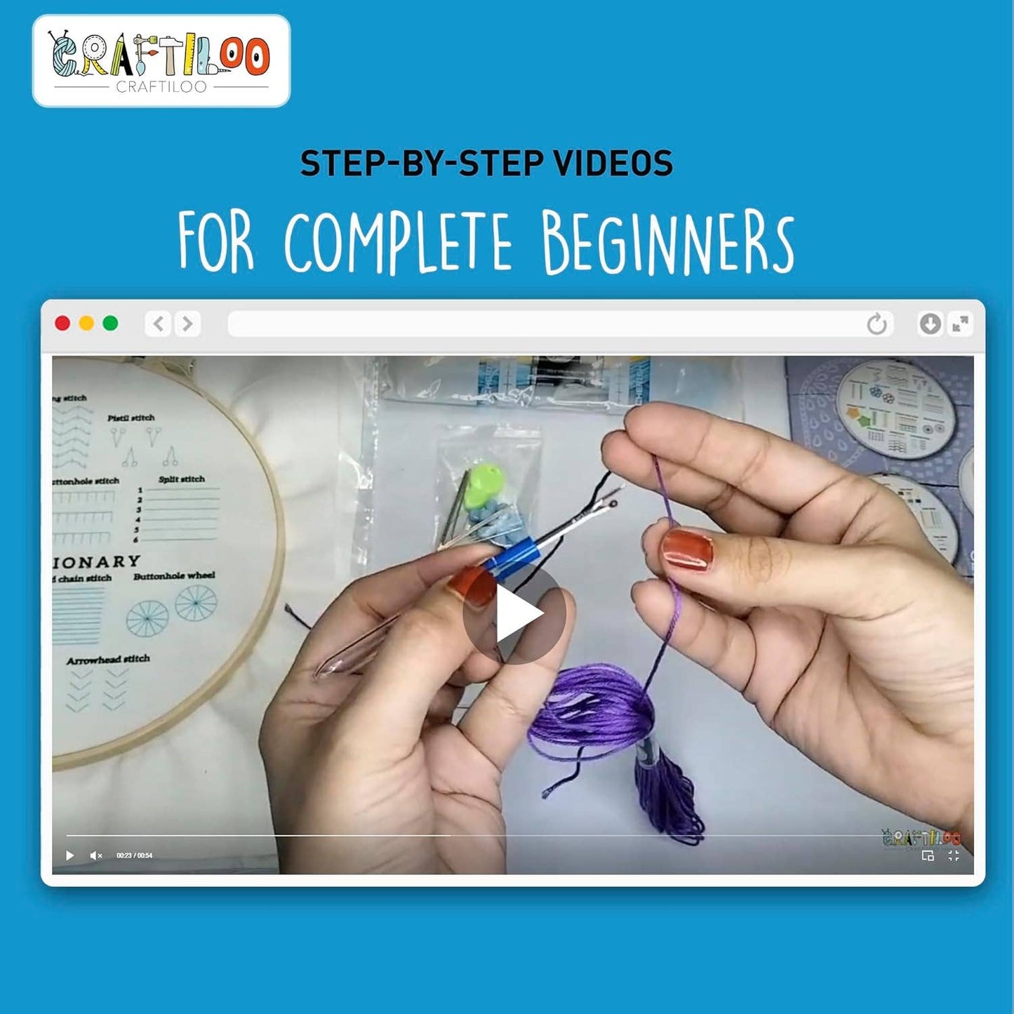Stitch Dictionary Practice Embroidery Kit