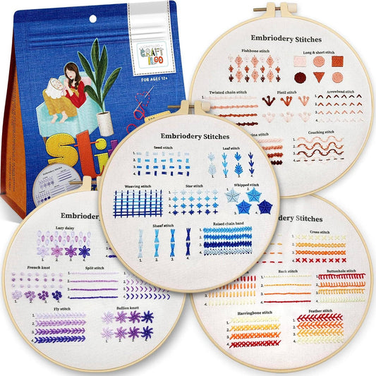 Stitch Dictionary Practice Embroidery Kit